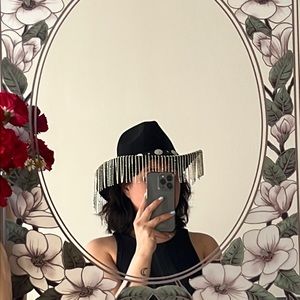 Rhinestone fringe cowboy hat